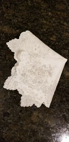 Vintage Madeira Embroidered Bridal Wedding Handkerchief Hanky 11.5" x 11 Elegant Light grey with raised embroidery. There is a small pin size hole toward the edge, please see last pic provided. Otherwise, Excellent Condition! A great heirloom for your wedding! NO International shipping! ref#23 Hankie Embroidery, Hankies Ideas, Handkerchief Embroidery, Vintage Handkerchiefs Crafts, Goodie Basket, Bridal Handkerchief, Women's Handkerchief, Personalized Handkerchief Wedding, Personalized Handkerchiefs