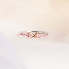 This ring is the perfect gift for either mom or daughter. It also serves as a reminder that the love between mother and daughter is forever linked together Infinity Ring Design, Promise Rings For Girlfriend, Gifts For Bestie, Matching Promise Rings, Minimalist Bangle, Sister Rings, Infinity Rings, Infinity Engagement Ring, Friendship Necklaces