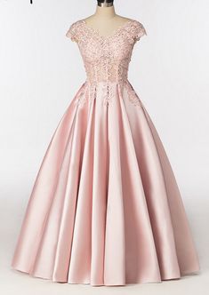 A gorgeous dress and a transparent tight evening gown with a real photo of Cal sleeve crystal sexy frock gown Cute Prom Dress, Hot Pink Prom Dress, Evening Fashion, A Line Prom Dress, Dress With Cap Sleeves, Prom Dress Evening, Disney Princess Dresses, A Line Prom Dresses, Art Dress