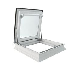 an open white box with a mirror on the top and bottom part showing its reflection