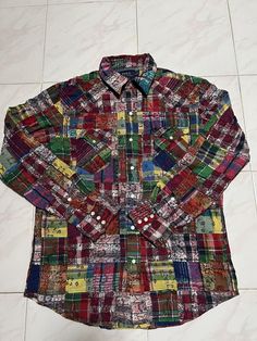 Polo Ralph Lauren Madras Patchwork Long Sleeve Pearl Snap Shirt men M. New no tags Ship fast rare Madras Shirt, Pearl Snap Shirt, Shirt Men, Mens Long Sleeve, Polo Ralph, Down Shirt, Casual Button Down Shirt, Polo Ralph Lauren, Button Down Shirt