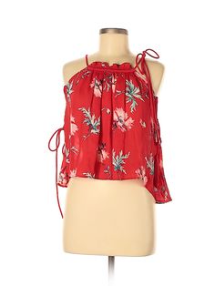 Blush Noir Sleeveless Blouse Size: X-Small Tops - used. 100% Polyester | Blush Noir Sleeveless Blouse: Red Tops - Size X-Small Red Summer Camisole For Beach, Red Summer Camisole For The Beach, Red Summer Beach Camisole, Red Cami Tank Top For Beach, Red Cami Tank Top For Summer, Red Sleeveless Tank Top For Summer, Red Tank Top For Spring Vacation, Summer Beach Camisole In Red, Red Sleeveless Tank Top For Vacation