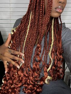 #hairinspo #hairstyles #braids #gingerhairinspiration #blackwomenhairstyles Maroon Braids, Braid Colors, Red Hair Styles, Red Hair Color Ideas, Cherry Red Hair, Girl Braids, Hairstyles Braids, Red Hair Color, Braids Hairstyles