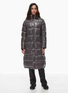 THE SUPER PUFF™ LONG | Aritzia Super Puff Vest, Super Puff Long, The Super Puff, Super Puff, Long Puffer Jacket, Denim Vans, Down Puffer Jacket, Easy Shape, Long Puffer