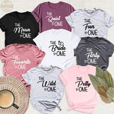 six t - shirts with the words, the truth is one