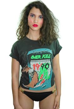 Vintage OVER KILL Tee  1990 World Tour  Sick Graphics with Great Colors  No Tag -See Measurements  Pit to Pit 20In Top to Bottom 26in No Refunds especially on Sizing Please take time to read the Measurements. This shirt is Awesome. Alternative Band Logo Tops For Music Festivals, Vintage Halloween Concert T-shirt, 90s Crew Neck Top For Concerts, Alternative Tops With Band Logo For Music Festivals, Alternative Style Tops With Band Logo For Music Festivals, 90s Short Sleeve Top For Concert, 90s Style Short Sleeve Top For Concert, 90s Band Logo Tops For Fan Merchandise, 90s Band Logo Crew Neck Top