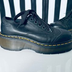 Possibly Never Worn Outside! Soles In Like New Condition Incredible To Find These In This Condition! 2” At The Heel #0061 Dr Martens Vintage, Shoes Dr Martens, Dr Martens Black, Dr Martens Shoes, Martens Shoes, Us Man, Platform Shoes, Dr. Martens, Flat Shoes Women