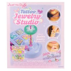 an advertisement for the tattoo jewelry studio