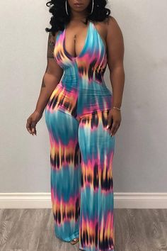 Hippy Vibes, Dye Dress, Mode Chic, Plus Size Fashion For Women, Black Women Fashion, Printed Jumpsuit, Curvy Girl Fashion