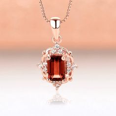 Gorgeous vintage inspired natural red garnet pendant necklace is made of 14K rose gold over solid 925 sterling silver, making a simple but elegant statement piece. ►Perfect for any occasion: Anniversary gift, Bridesmaid's Gift, Birthstone Necklace, Birthday Gift, Valentine's Day Gift, Mother's Day Gift, Christmas Gift, Graduation Gift and much more.►Timeless, Unique, Bestselling design. Comes with a free necklace box, ready for gift gifting.Center stone: Garnet Stone Creation: Natural Stone Cut: Red Garnet Necklace, January Birthstone Jewelry, Garnet Necklace, Garnet Pendant, Gift Graduation, Garnet Stone, Necklace Box, Solid Gold Jewelry, Style Accessories