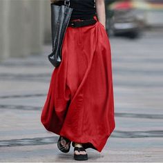 Season:Autumn / Fall,Winter; Fabric:Polyester; Dress Length:Maxi; Gender:Women's; Style:Fashion,Casual; Occasion:Going out,Daily,Street,Vacation; Fit Type:Regular Fit; Waistline:High Waist; Pattern:Solid Colored; Design:Pocket; Pants Type:Long Skirt,Swing,A Line,Skirt; Front page:FF; Listing Date:10/13/2023; Hips:; Length:; Waist: Dark Grey Skirt, Elastic Waistband Skirt, Langer Rock, Work Skirts, Winter Stil, Long Maxi Skirts, Hem Design, Plus Size Maxi, Styl Retro