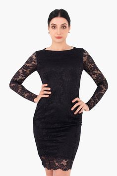 Este es un vestido de fiesta indispensable en tu guardarropa. Hecho de material de encaje delicado para crear lujo para el usuario. Vestido negro legendario, ayudándote a aumentar tu atractivo al aparecer en cualquier fiesta. La característica única de este vestido de fiesta es el cuello barco y el diseño ceñido al cuerpo, que crea una gracia suave para quien lo lleva. Quedará genial si lo combinas con un par de tacones de punta y pendientes para crear el conjunto perfecto. El vestido se puede c Elegant Lace Midi Dress For Party, Elegant Lace Patchwork Dress For Gala, Elegant Lace Patchwork Gala Dress, Elegant Gala Lace Dress With Lace Patchwork, Fitted Boat Neck Dress For Night Out, Chic Lace Patchwork Dresses For Gala, Chic Lace Dress With Lace Patchwork For Gala, Chic Lace Dress With Patchwork For Gala, Chic Dresses With Lace Patchwork For Gala