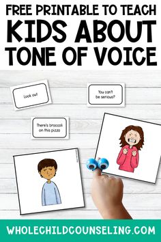 the free printable to teach kids about tone of voice