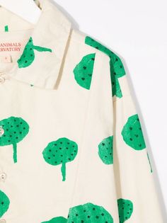 The Animals Observatory tree-print Shirt - Farfetch The Animal Observatory, Animal Observatory, Animals Observatory, Lemon Shirt, Cotton Tree, Picnic Party, Kids Branding, Gold Collection, Tree Print