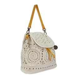 Sayulita Backpack | Leather Backpacks, Crochet Backpacks | The Sak Crochet Backpacks, Backpack Crochet, Interior Organization, Crochet Backpack, Leather Backpacks, The Sak, Sunny Day, Hand Crochet, You Bag