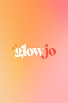 the word glowo written in red and orange on a pastel background with white lettering