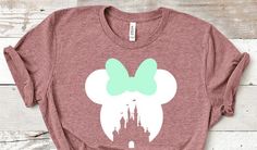 Magic Kingdom Shirt, Disney Shirt, Ladies Disney Shirt, Mickey Mouse, Mickey Mouse Shirt, Disney Vac Themed Green Cotton Tops, Green Themed Cotton Tops, Cute Minnie Mouse Long Sleeve T-shirt, Cute Minnie Mouse Shirt With Crew Neck, Cute Minnie Mouse Crew Neck Shirt, Cute Long Sleeve Minnie Mouse T-shirt, Pink Long Sleeve Disney T-shirt, Disney Crew Neck Top For Birthday, Themed Green Crew Neck Top