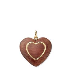 Rosewood, 14k Yellow Gold, Silk Cord with Sterling Silver and gold finish Heart dimensions: 1.4"l x 1.4"w Cord dimensions: 30"l Neck wire, chains, and different cord colors, sold separately Expect subtle differences due to the handmade process Clean with a soft cloth. Avoid contact with water and chemicals, including hair spray and perfume Imported | AERIN Lauren Heart Pendant Light 14k Gold and Rosewood Valentine's Day Brown Heart Charm Jewelry, Classic Candles, Gold Candles, Silk Cord, Candle Accessories, Linen Placemats, Office Accessories, Fall Shopping, Gold Details