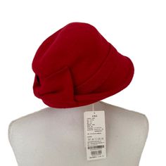 Nwt Vtg Siggi Woman’s Red Wool Hat, Sz 57 Cm 60,6% Wool, 39,4% Polyester Please, See All Pics For Additional Descriptions For Details. Vintage Red Fedora Felt Hat, Vintage Red Felt Hat With Short Brim, Vintage Red Felt Hat With Curved Brim, Vintage Red Fedora Hat, Vintage Red Brimmed Felt Hat, Vintage Red Brimmed Cloche Hat, Classic Red Brimmed Felt Hat, Red Adjustable Cloche Hat, Red Vintage Hats For Spring