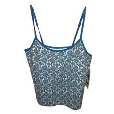 Bobbie Brooks Tank Top Large New With Tags, Built In Bra For Support Features: Tank Top Bobbie Brooks New With Tyags Large Built In Bra Built In Bra Summer Machine Wash Cold Gentle Cycle/ Tumble Dry Size: Womens Large 12-14 Condition: New With Tags Blue Printed Sleeveless Top, Casual Blue Printed Tank Top, Fitted Summer Patterned Tops, Printed Cotton Cami Top, Blue Cotton Cami Tank Top, Blue Cotton Cami Top, Blue Printed Tank Top For Summer, Summer Cotton Tops With Pattern, Summer Patterned Cotton Tops