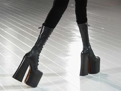 Our made-to-order customers provided this style. Catwalk Models, Platform Boots Chunky, Spring Boots, Black Platform Boots, Shoe Inspo, Black Platform, Chunky Platform, Heel Boots, Mode Inspiration