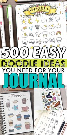 the ultimate 500 easy doodle ideas you need for your journal