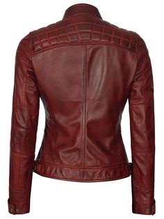 Amplify your outerwear collection with the Johnson Women's Maroon Quilted Cafe Racer Leather Jacket, a fusion of edgy design and timeless appeal. Crafted with precision, this jacket features a deep maroon hue that adds depth and versatility to your outfit. The quilted pattern introduces texture and character, making it a standout addition to your wardrobe. Whether you're navigating the city streets or attending a social gathering, the Johnson Maroon Quilted Cafe Racer Leather Jacket stands as yo Racer Leather Jacket, Maroon Leather Jacket, Cafe Racer Leather Jacket, Character Making, Pink Leather Jacket, Blue Leather Jacket, Green Leather Jackets, White Leather Jacket, Edgy Design