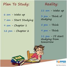 a poster with the words plan to study and an image of a boy reading books