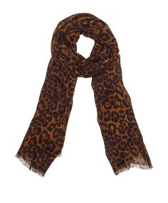 This lightweight scarf adds a touch of sophistication to any outfit, from casual to professional. 100% viscose Sheer fabrication Allover print, self-fringe edges Hand wash cold/lay flat to dry Dimensions: approx. 24 1/2"(W) x 73"(L) Trendy Spring Scarves For Workwear, Trendy Scarves For Spring Workwear, Casual Silk Scarf For Fall, Trendy Brown Scarf For Spring, Brown Cotton Scarves For Fall, Vintage Fashion 1950s, Leopard Scarf, Fashion 1950s, Leopard Print Scarf