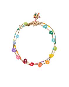 Roxanne Assoulin Flower Patch Bracelet Duo Product Image Beaded Flower Bracelet, Beaded Flower Necklace, Roxanne Assoulin, Friendship Bracelet Patterns Easy, Spring Bracelet, Diy Bracelet Designs, Flower Patch, Glass Beaded Bracelets, Bracelets Handmade Beaded