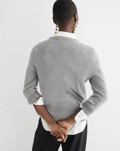 We upgraded our cashmere collection with finer, loftier fibers to make the soft stuff, somehow, even softer. And because we like to make a lasting impression, our new cashmere is also more enduring than ever - in both quality and style. Meet the new cashmere crewneck, updated with an even more relaxed fit, because who couldn't use a little extra relaxation? We're invested in bringing you the best in cashmere, so you can feel great about investing in it too. We're proud to support responsible cas Business Outfits Women, Sweater For Women, Business Outfits, Crewneck Sweater, Feeling Great, Crew Neck Sweater, Sweater Outfits, Relaxation, J Crew