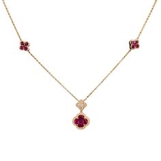 Enchanted Blossom Pendant Necklace Collection - Promise Jewelry Discover the Enchanted Blossom Pendant Necklace Collection from Promise Jewelry Elevate your jewelry collection with the luxurious Enchanted Blossom Pendant Necklace Collection from Promise Jewelry. This exquisite line features finely crafted necklaces that combine vibrant gemstones and dazzling diamonds, set in elegant 18k gold. Whether you're in Canada or the USA, Promise Jewelry ensures that every piece is of the highest quality Luxury Red Flower Shaped Jewelry, Luxury Red Flower-shaped Jewelry, Luxury Flower-shaped Diamond Necklace Gift, Luxury Flower Shaped Diamond Necklace Gift, Luxury Diamond Necklace With Flower Shape, Elegant White Gold Ruby Necklace, Luxury Gemstone Flower Pendant Jewelry, Luxury Flower Pendant Gemstone Jewelry, Exquisite Gemstone Flower Pendant Necklace