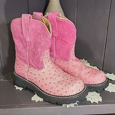 Ariat | Shoes | Ariat Pink Ostrage Boots Size 65b | Poshmark Ariat Boots, Ariat Shoes, Size 6, Boots, Pink, Women Shopping