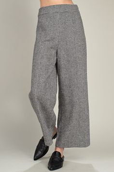 HOUNDS TOOTH WIDE LEG PANTS Hounds Tooth, Side Zipper, Leg Pants, Wide Leg Pants, Comfort Fit, Wide Leg, Take That, Zipper, My Style