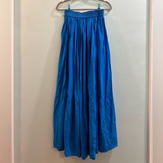 I Love This Skirt, Two Slits Allow Movement. It’s Just A Bit Too Small :( Yigal Azrouel, Silk Skirt, Love This, Womens Skirt, Color Blue, Size 4, I Love, Silk, Skirt