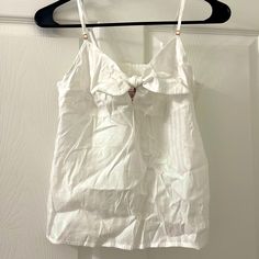 Victoria Secret Blouse - Size Medium/ White With Bow In Front