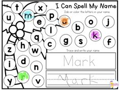 i can spell my name worksheet for kids to practice letter recognition and spelling