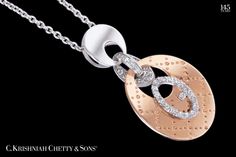 Spunk up your outfit with our rose gold, white gold and diamond pendant... Jewellery Creative, Gold And Diamond Pendant, Modern Diamond Jewelry, Pinterest Jewelry, Everyday Jewellery, Beautiful Pendant Necklace, Jewellery Design Sketches, Jewellery Diamond