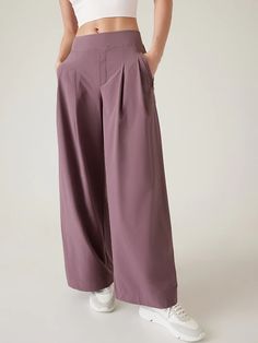 Brooklyn Heights Wide Leg Pant | Athleta Athleta Brooklyn Heights Pant, Athleta Wide Leg Pants, Wide Leg Crop Pants, Brooklyn Heights, High Waist Wide Leg Pants, Work And Travel, Travel Pants, Wide Leg Cropped Pants, Wide Leg Linen Pants