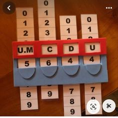 an image of a number line game being played on the phone with it's missing numbers