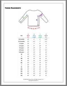 the measurements for a long sleeved t - shirt