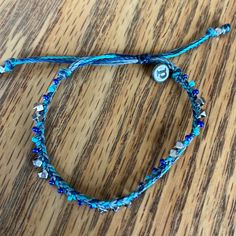 Brand New, Never Worn Vida Blue, Blue Bracelet, Silver Beads, Blue And Silver, Hair Wrap, Color Blue, Beaded Bracelets, Women Accessories, Brand New