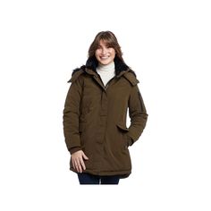 Show off your winter style in this Women's Nine West Hooded Faux Fur Trimmed Storm Weight Parka. Click on this WOMEN'S GUIDE to find the perfect fit and more! Show off your winter style in this Women's Nine West Hooded Faux Fur Trimmed Storm Weight Parka. Click on this WOMEN'S GUIDE to find the perfect fit and more! FEATURES Warm and comfortable inner quilting 4 functional front entry welt pockets, 1 functional upper sleeve zip closure pocket Fishtail hem with D-string stopper Removable hood wit