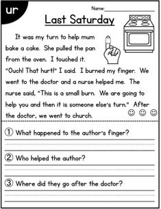 the last saturday worksheet for students to practice their writing skills and read alouds