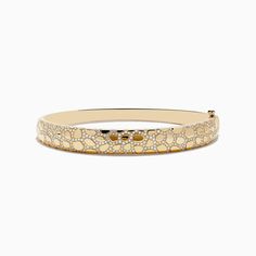 D'Oro 14K Yellow Gold Diamond Bangle Effy Jewelry, Diamond Bangle, Gold Yellow, Round Diamonds, Gold Diamond, Bangles, Yellow Gold, Yellow, Gold