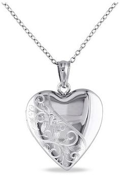 Heart Locket Pendant Necklace in Sterling Silver (18 ) Sterling Silver Round Pendant Locket For Valentine's Day, Silver Sterling Silver Locket Necklace For Valentine's Day, Valentine's Day Sterling Silver Round Pendant Locket Necklace, Valentine's Day Sterling Silver Round Pendant Locket, Valentine's Day Sterling Silver Round Locket Necklace, Valentine's Day Silver Sterling Silver Locket Necklace, Valentine's Day Silver Sterling Locket Necklace, Valentine's Day Sterling Silver Locket Necklace, Classic Heart-shaped Nickel-free Jewelry