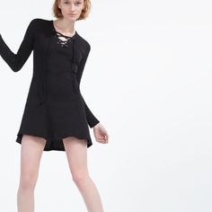 Mini Skirt Length, Slimmer Fit.... 100% Cotton Edgy Spring Stretch Dresses, Edgy Stretch Dresses For Spring, Edgy Long Sleeve Dress For Date Night, Black Mini Dress For Winter Day Out, Edgy Black Midi Dress For Spring, Edgy Mini Dress For Spring Date Night, Edgy Mini Spring Dresses, Edgy Mini Dress For Spring, Edgy Mini Length Spring Dresses