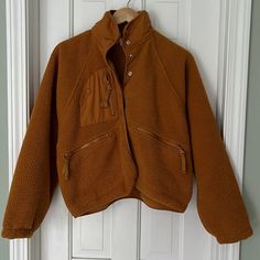 Free People Hit The Slopes Fleece Jacket. Size Xs (Would Also Fit A Size Small. Excellent Used Condition-No Flaws. Nutmeg (Brownish/Orange) Color-Mist Similar To Last Photo Hit The Slopes Fleece Jacket, Free People Hit The Slopes, Free People Jacket, Fp Movement, Fleece Jacket, Orange Color, Mist, Free People, Jackets For Women