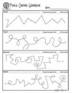 printable worksheet for kids to learn how to draw the letters and numbers