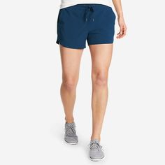 Women's Escapelite Pull-on Shorts | Eddie Bauer Outlet Versatile Athletic Shorts With 4-way Stretch And Elastic Waistband, Elastic Athleisure Shorts With Built-in Liner, Relaxed Fit Pull-on Bermuda Shorts For Summer, Casual Cotton Pull-on Shorts, Stretch Cotton Pull-on Shorts, Vision Statement, Eddie Bauer, Summer Sale, Casual Shorts